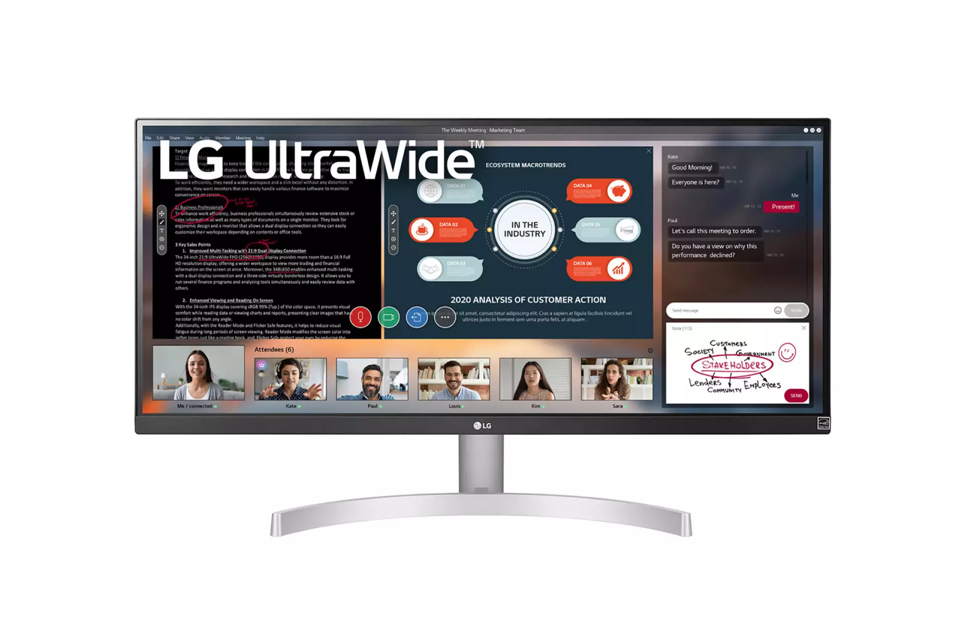 LG 29" monitor 29WN600-W