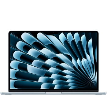 MacBook Air 15-inch,Sky Blue,Model A3448,M5 CHIP WITH 10C CPU, 10C GPU,16GB unified memory,35W Dual USB-C Power Adapter, 512GB SSD storage,Two Thunderbolt 4 Ports,Touch ID,Liquid Retina display,Force Touch Trackpad, KEYBOARD-INT