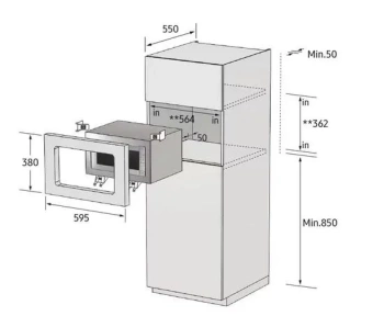 SAMSUNG Ugradbena mikrovalna MG23A7318CK/E2