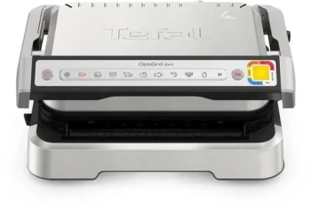 TEFAL električni roštilj GC773D30 OptiGrill 2u1 Inox + hvataljka, 2000 W