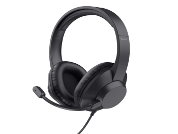 Trust Ayda MAX USB slušalice,over-head, žičane, USB-C,USB-A, stereo, crne