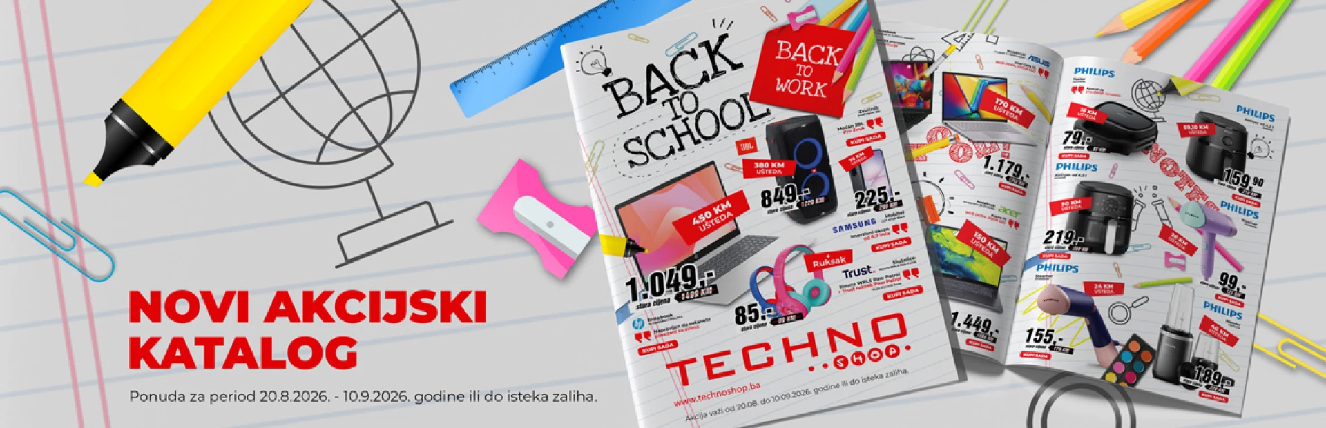 U novom Back to School katalogu pronađi sve što je potrebno za uspješan početak škole.